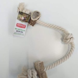 4dogs 4DOGS SZARPAK GRYZOLINA STRING DOUBLE XXL MIX 50 cm - 1 zdjęcie