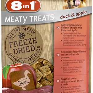 8in1 Przysmak 8in1 Meaty Treats Freeze Dried Kaczka z jabłkiem Przysmaki liofilizowane dla psa op 50g - 1 zdjęcie