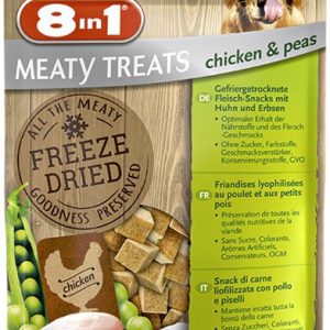 8in1 Przysmak 8in1 Meaty Treats Freeze Dried Kurczak z groszkiem Przysmaki liofilizowane dla psa op 50g - 1 zdjęcie