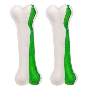 ADBI Kość prasowana biało zielona 10cm (30-35g) [AK44] 20szt - 1 zdjęcie