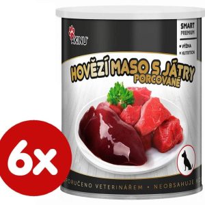 Akinu karma mokra dla psa PREMIUM wołowina i wątróbka 6x800 g - 1 zdjęcie