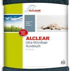 ALCLEAR CrystalClear a257341 ręcznik w kształcie psa kota chusta zwierzę domowe chusta z zasilaczem, miękkie, ultra mikrofaza, 60 x 60 cm, antracyt A257341Dog - 1 zdjęcie