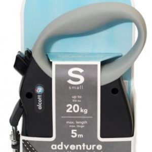 Alcott Smycz automatyczna taśmowa S 5m do 20kg CZARNA - 1 zdjęcie