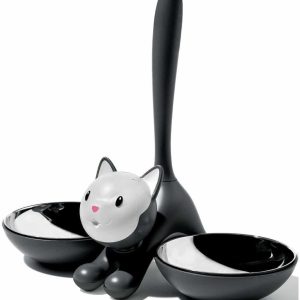 Alessi Tigrito, Miska na pokarm dla zwierząt, kot, czarna, 550 ml - 1 zdjęcie