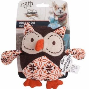 All for Paws zabawka dla dzieci małe, słodka sowa Vintage Pet  Mini Cutie Owl 21 x 14 x 4 cm AFP4814 - 1 zdjęcie