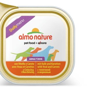 Almo Nature Daily Menu Dog Cielęcina z marchewką szalka 32x100g - 1 zdjęcie