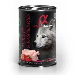 Alpha Spirit Adult All Breed Turkey & Raspberries 150g - mokra karma dla dorosłych psów wszystkich ras indyk i maliny 150g Dostawa GRATIS od 99 zł - 1 zdjęcie