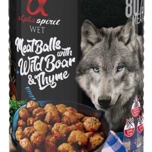 Alpha Spirit Mięsne klopsiki z dzikiem i tymiankiem 400g 23251-uniw - 1 zdjęcie