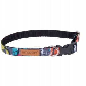 Ami Play Obroża Adventure S 20-35cm/ 1cm abstrakcja - 1 zdjęcie