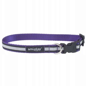 Ami Play Obroża Odblask Shine S 20-35cm /1cm Fiolet - 1 zdjęcie