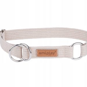 Ami Play Obroża półzaciskowa M 26-40 x 2cm beżowa - 1 zdjęcie
