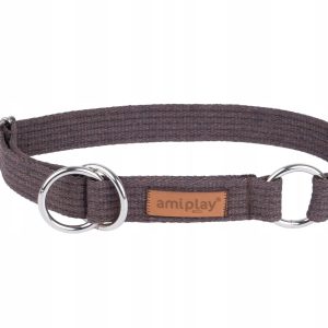 Ami Play Obroża półzaciskowa M 26-40 x 2cm brązowa - 1 zdjęcie