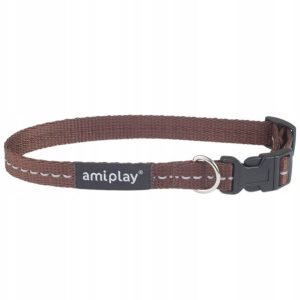 Ami Play Obroża Reflective S 20-35cm Brązowa - 1 zdjęcie