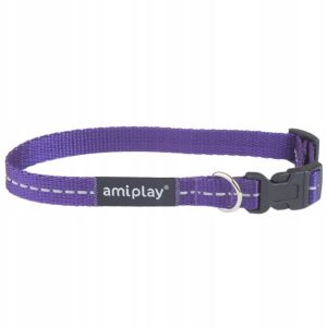 Ami Play Obroża Reflective S 20-35cm Fioletowa - 1 zdjęcie