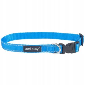 Ami Play Obroża Reflective XL 45-70cm Niebieska - 1 zdjęcie