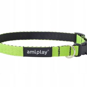 Ami Play Obroża Twist 20-35cm x1cm S zielony - 1 zdjęcie