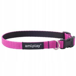 Ami Play Obroża Twist 25-40cm x1,5cm M różowy - 1 zdjęcie