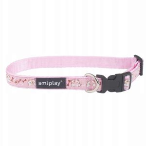 Ami Play Obroża Wink L 35-50/2cm Różowy - 1 zdjęcie