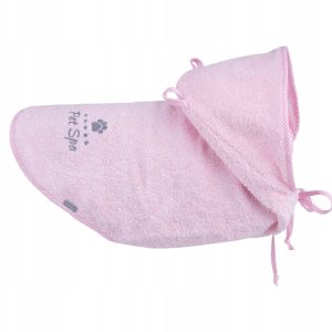 Ami Play Pelerynka kąpielowa dla psa spa 30cm Róż - 1 zdjęcie