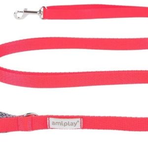 Ami Play Samba Smycz regulowana Easy Fix S 1,6-3m x 1,5cm czerwona - 1 zdjęcie