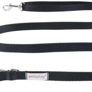 Ami Play Samba Smycz regulowana Easy Fix XL 1,6-3m x 2,5cm czarna - 1 zdjęcie