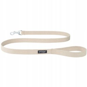 Ami Play Smycz Bawełna Cotton M 140 x 2cm Beżowa - 1 zdjęcie
