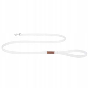 Ami Play Smycz Lincoln Skóra M 140cm/1,5cm biały - 1 zdjęcie