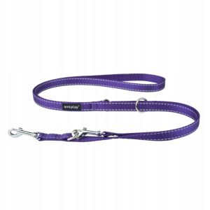 Ami Play Smycz Reflective 6w1 XL 100-200cm Fiolet - 1 zdjęcie