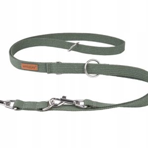 Ami Play Smycz regulowana 6 in 1 Cotton M 100-200 x 2cm Khaki - 1 zdjęcie
