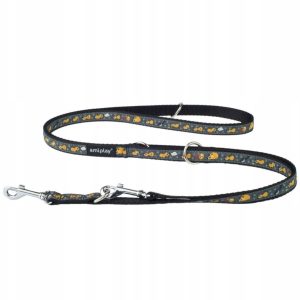 Ami Play Smycz regulowana 6 in 1 Wink S 100-200 x 1cm czarny - 1 zdjęcie