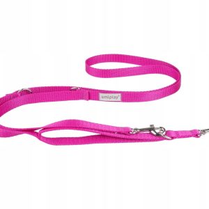 Ami Play Smycz regulowana 7in1 M 1-2m x 2cm różowa - 1 zdjęcie