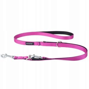Ami Play Smycz Taśma Twist 6w1 100-200cm L różowy - 1 zdjęcie