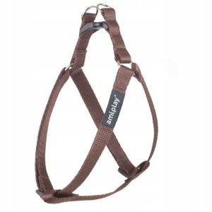 Ami Play Szelki Basic Taśma M 30-55cm/1,5 Brązowe - 1 zdjęcie