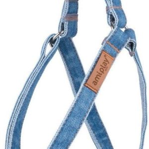 Ami Play szelki dla psa Denim Collection rozmiar M 30-55 cm x 1.5 cm granatowy - 1 zdjęcie