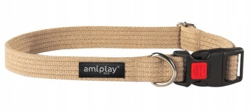 AmiPlay Cotton Obroża blokada M 35-50/2 Beżowa - 1 zdjęcie