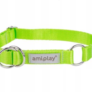 Amiplay Obroża półzaciskowa M 25-40 x 2cm zielona - 1 zdjęcie