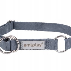 Amiplay Obroża półzaciskowa XL 40-60 x 2,5cm szara - 1 zdjęcie