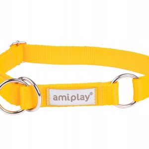 Amiplay Obroża półzaciskowa XL 40-60 x 2,5cm żółta - 1 zdjęcie