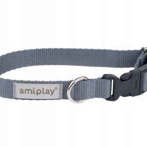 Amiplay Samba Obroża regulowana M 25-40 x2cm szara - 1 zdjęcie
