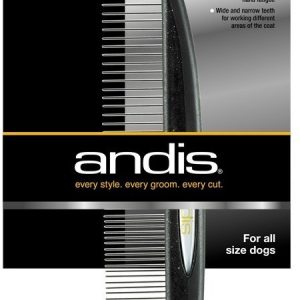 Andis Premium 7,5" Steel Comb - grzebień dł. 19 cm, rozstaw zębów pół na pół - 1 zdjęcie