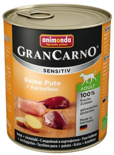 Animonda Gran Carno Sensitiv Indyk + Ziemniaki 800G - 1 zdjęcie