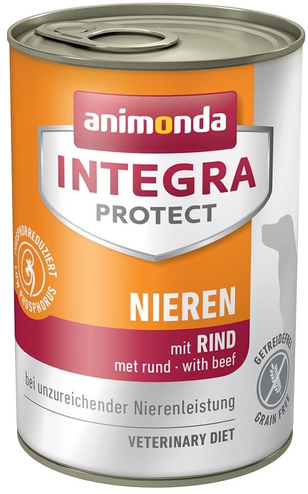 Animonda Integra Protect Hunde Nassnahrung Protect Niere Mit Rind, 6 X 400 G Dose - 1 zdjęcie