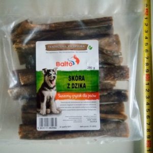 Balto Skóra z Dzika odcinki 15cm 250g - 1 zdjęcie
