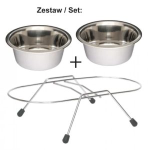 Barry King BARRY KING STOJAK Z MISKAMI 0,22 L CHROMOWANY ZH_04008 - 1 zdjęcie