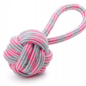 Bawełniany sznur do przeciągania różowy - 1 zdjęcie