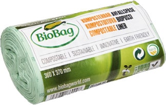 BIOBAG Worki na odpady organiczne biodegradowalne i kompostowalne w 100%, idealne do MaxAir II, 6L, rolka 30 szt- BIOBAG - 1 zdjęcie