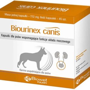 Biowet Biourinex canis kapsułki dla psów wspomagające funkcje układu moczowego 45 kaps - 1 zdjęcie
