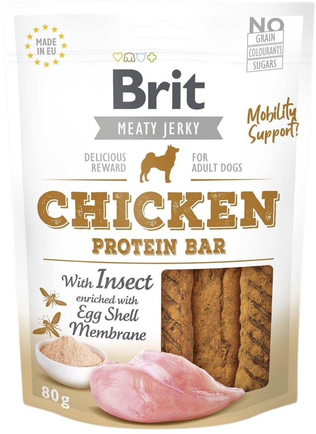 Brit Brit Jerky Snack - Chicken Protein Bar with Insect 80g - 1 zdjęcie