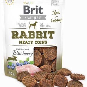 Brit Brit Jerky Snack - Rabbit Meaty Coins 80g - 1 zdjęcie