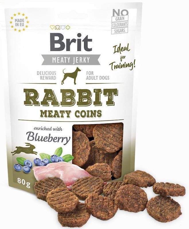 Brit Brit Jerky Snack - Rabbit Meaty Coins 80g - 4 zdjęcie